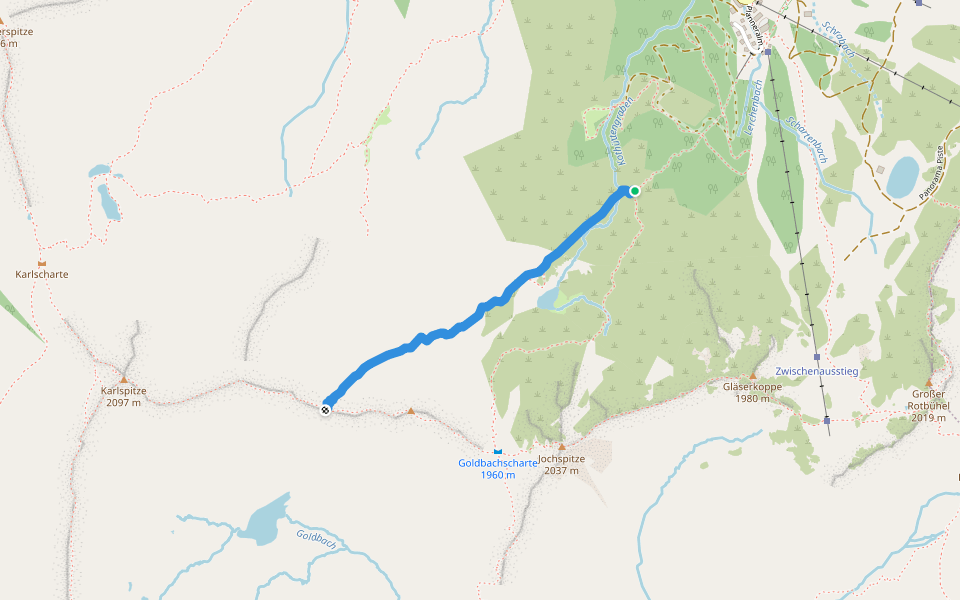 Wanderweg 15 walking route map in Planneralm