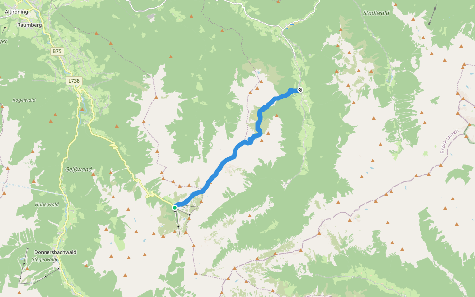 Wanderweg 940 walking route map in Planneralm