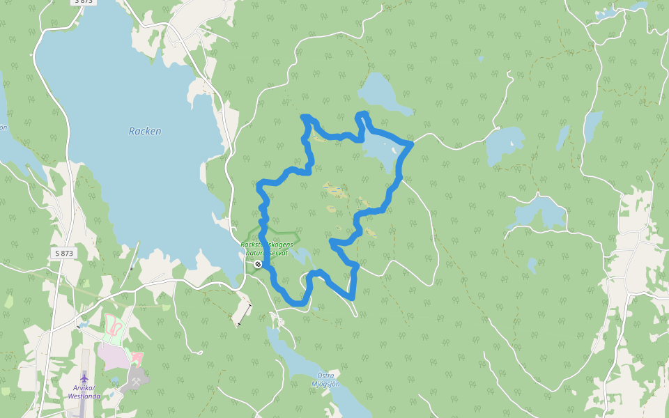Sotar Blixt-leden walking route map in Arvika
