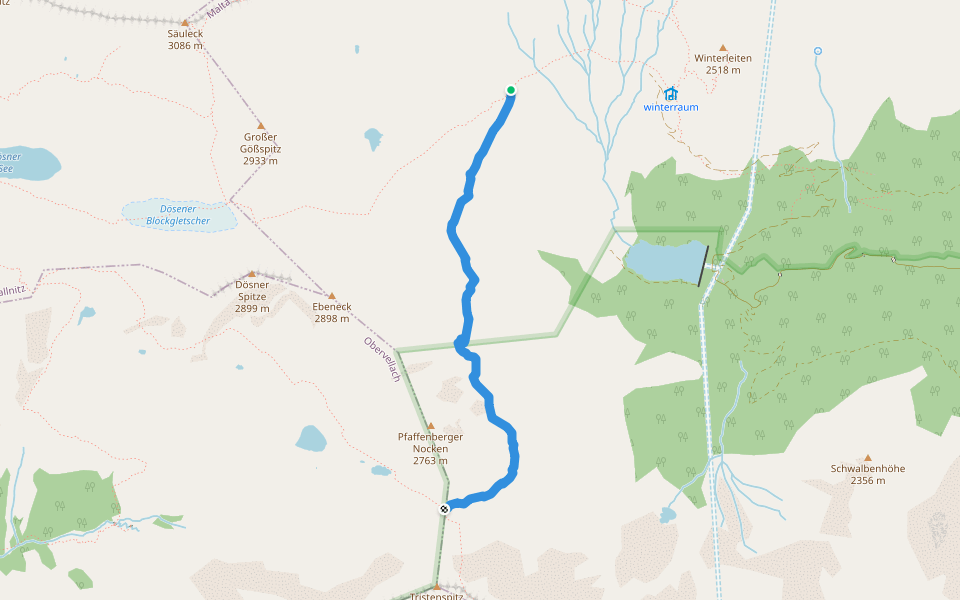 Reisseck-Höhenweg walking map
