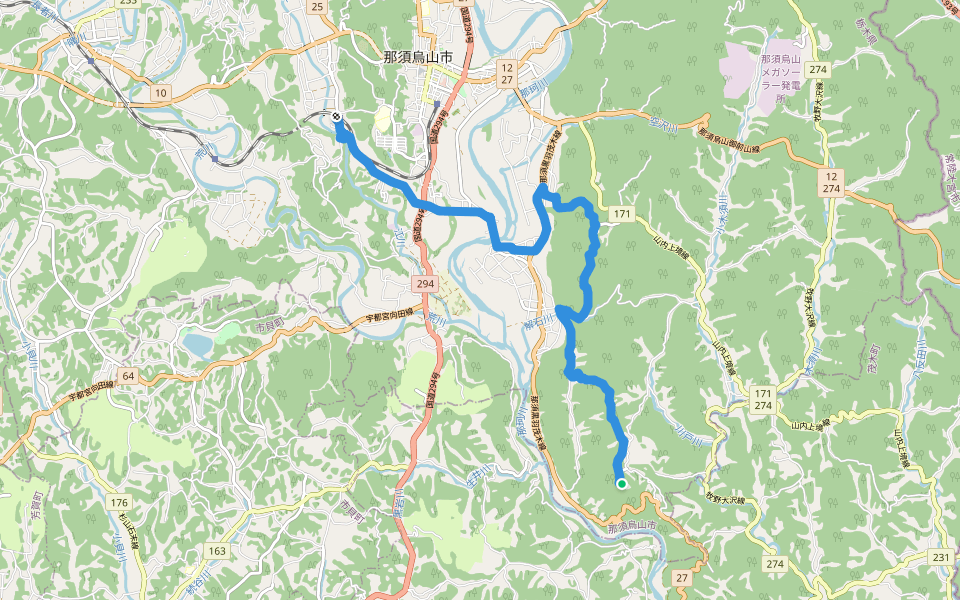 KFT - T27- Ishidan to tutuji no saku touge no michi walking route map in Nasukarasuyama