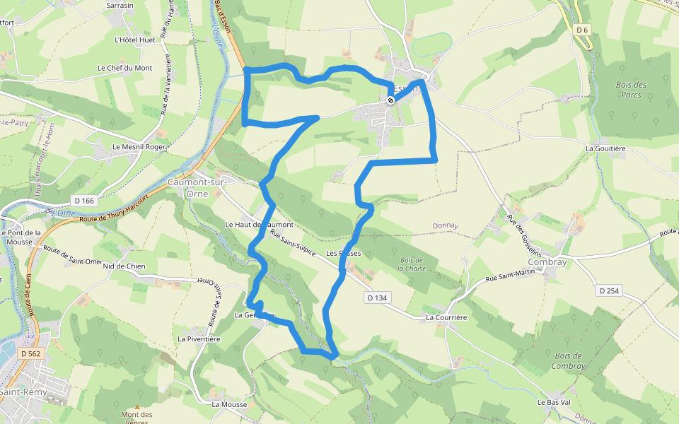 La Chapelle Bonne Nouvelle walking route map in Esson