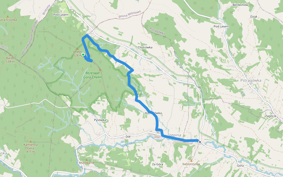 Szlak Edukacji Ekologicznej walking route map in Brzeziny