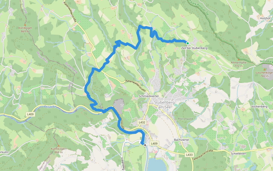 7-Bacherl Weg walking route map in Zeil bei Stubenberg