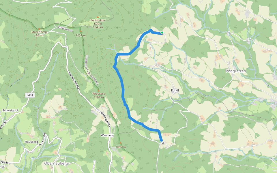 Penzendorf Wanderweg 8a walking route map in Pongrazen