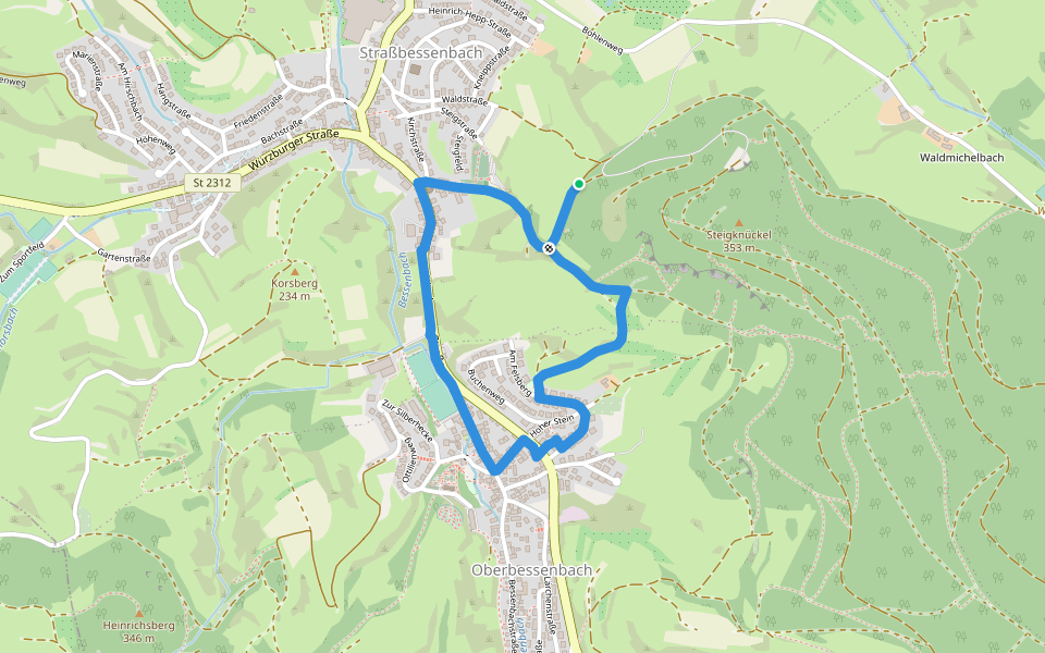 Ortswanderweg Bessenbach 3 walking route map in Bessenbach