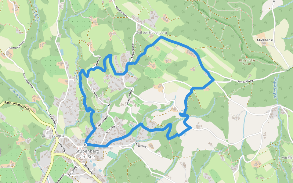 Zeilrundweg walking route map in Stubenberg am See