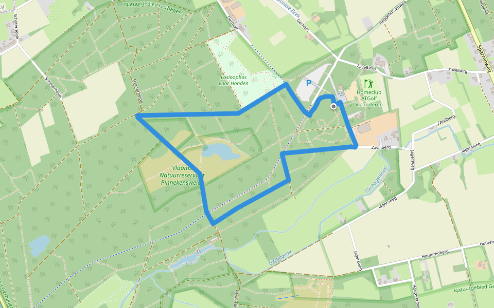 Stiltepad Gerhagen Groen walking route map in Tessenderlo