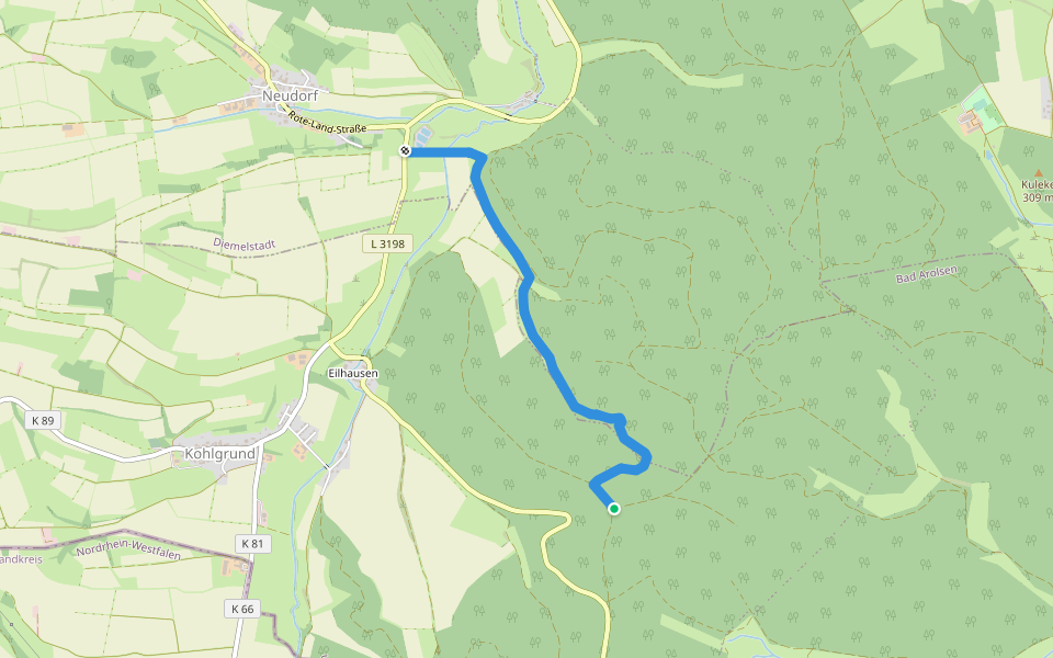 N5 walking route map in Arolsen