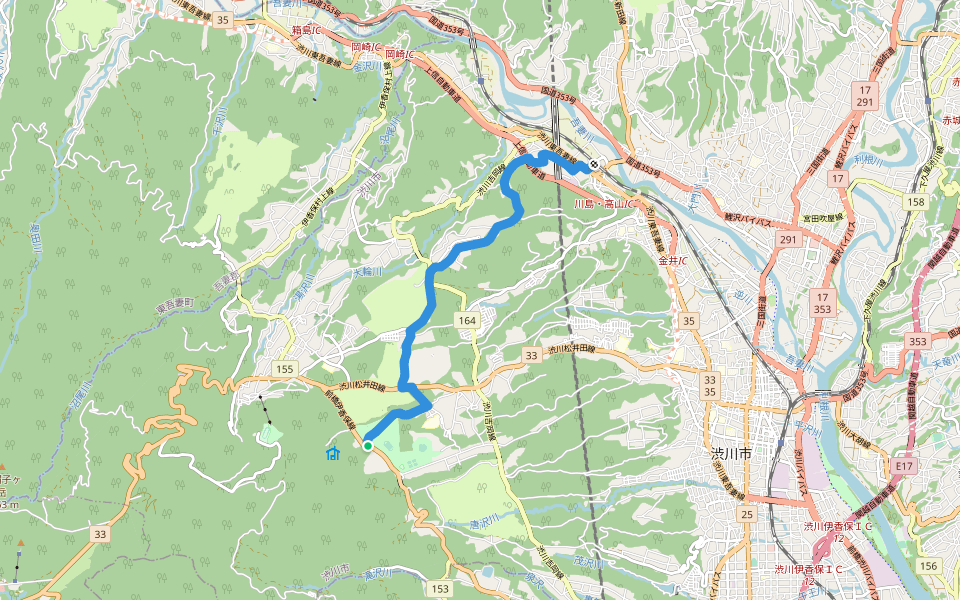 KFT - G17 - Shibukawa no michi walking route map in Shibukawa