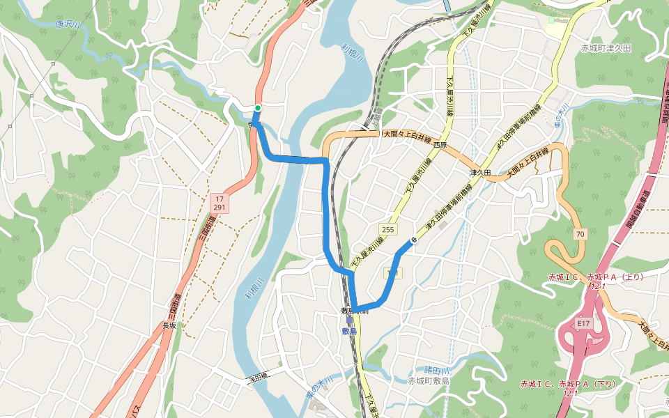KFT - Connection route walking route map in Shibukawa