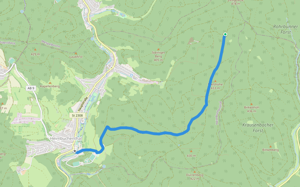Ortswanderweg Heimbuchenthal 2 walking route map in Heimbuchenthal