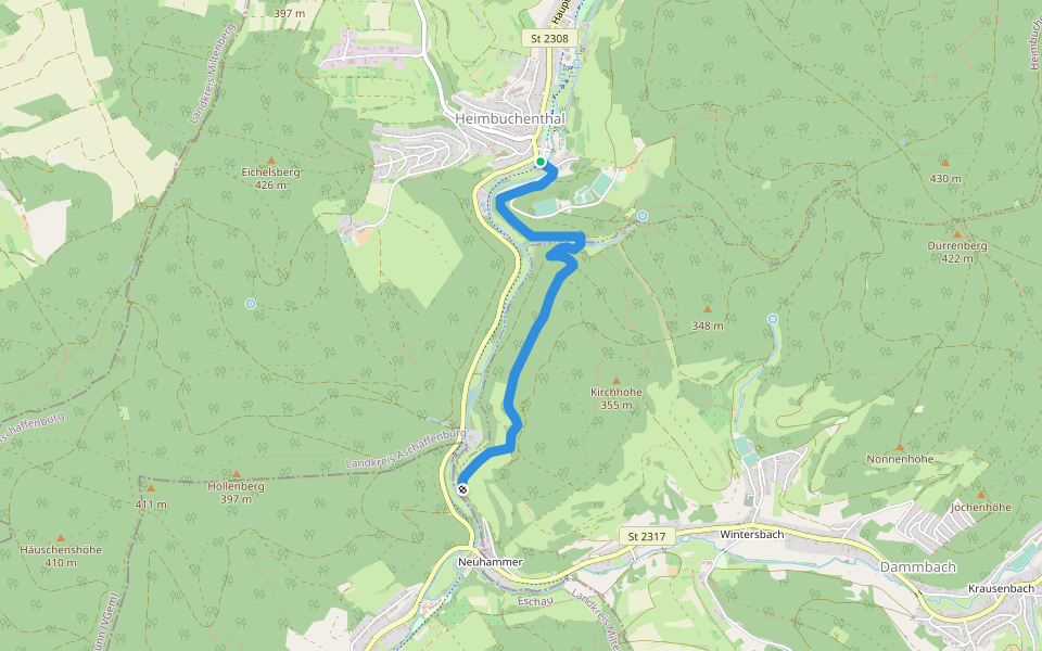 Ortswanderweg Heimbuchenthal 3 walking route map in Heimbuchenthal