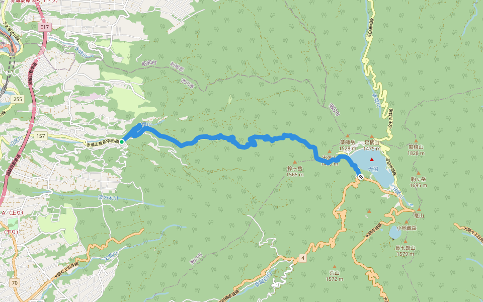 KFT - G21 - Karamatu to kumazasa no michi walking route map in Shibukawa