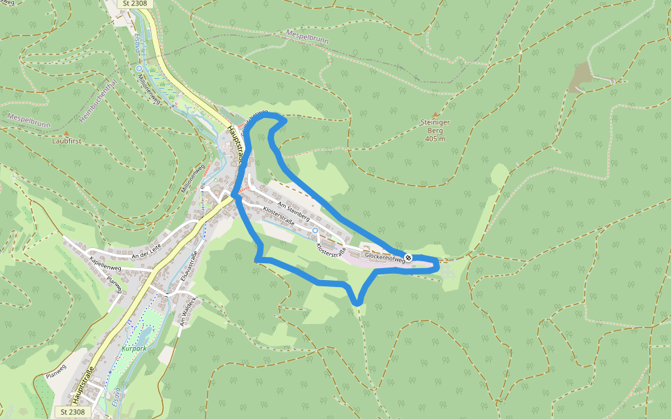 Roter Schmetterling, Rundwanderweg Heimbuchenthal walking route map in Heimbuchenthal