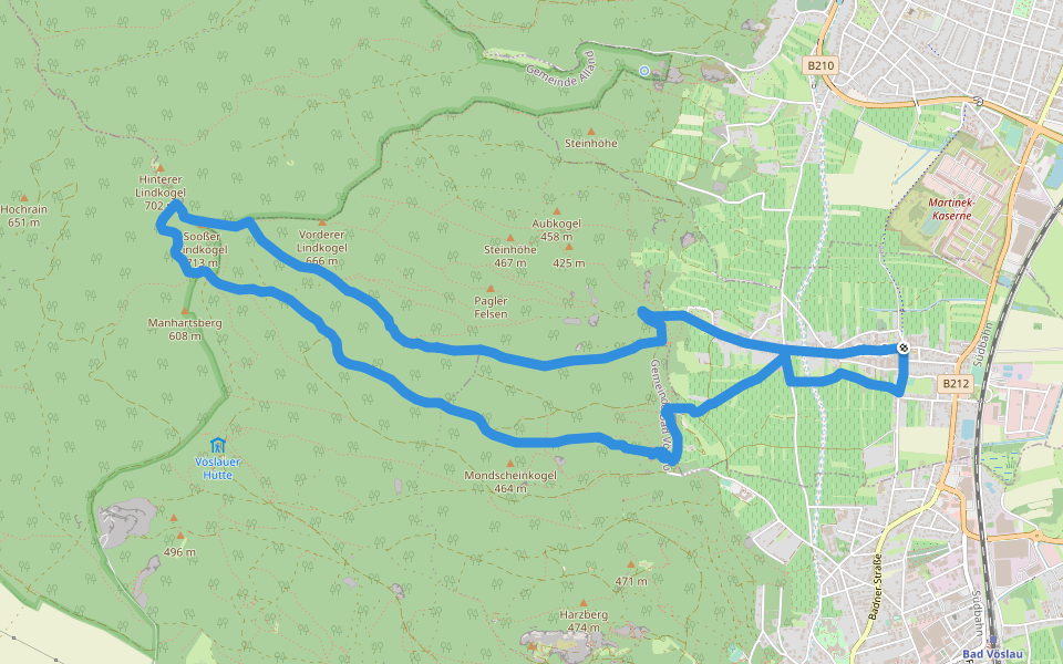Raiffeisen Trail (Sooss) walking route map in Sooß