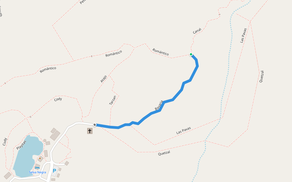 Bavaria walking route map in Selva Negra