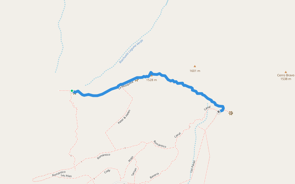 La Mosquitia walking route map in El Arenal