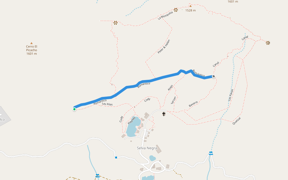 Romántico walking route map in Selva Negra