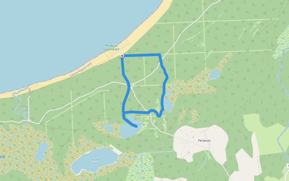 Liivane ranna-Peraküla õpperada walking route map in Peraküla
