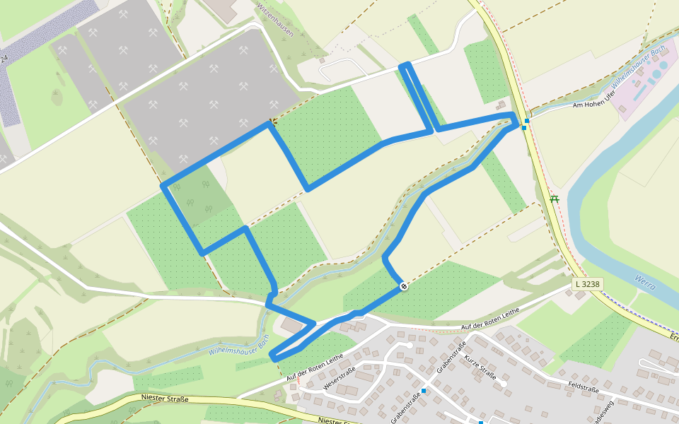 Kirschwanderweg 3 walking route map in Witzenhausen