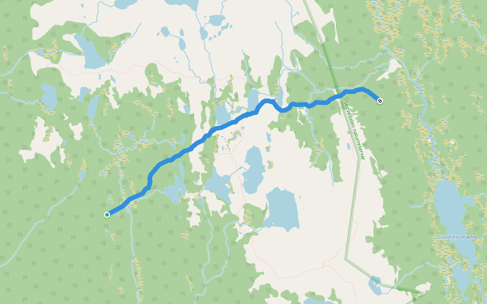 Sudvegen walking route map in Austbygdi