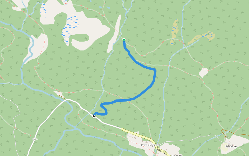 Årekleppvegen walking route map in Maarem