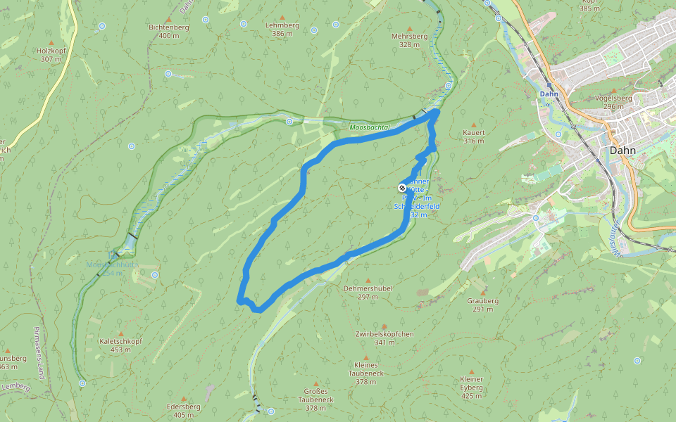 Stiller Wald-Tour / Luchs-Pfad walking route map in Dahn