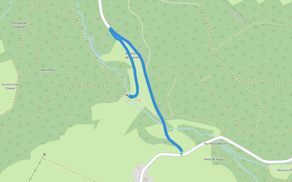 Liaison walking route map in Trois-Ponts