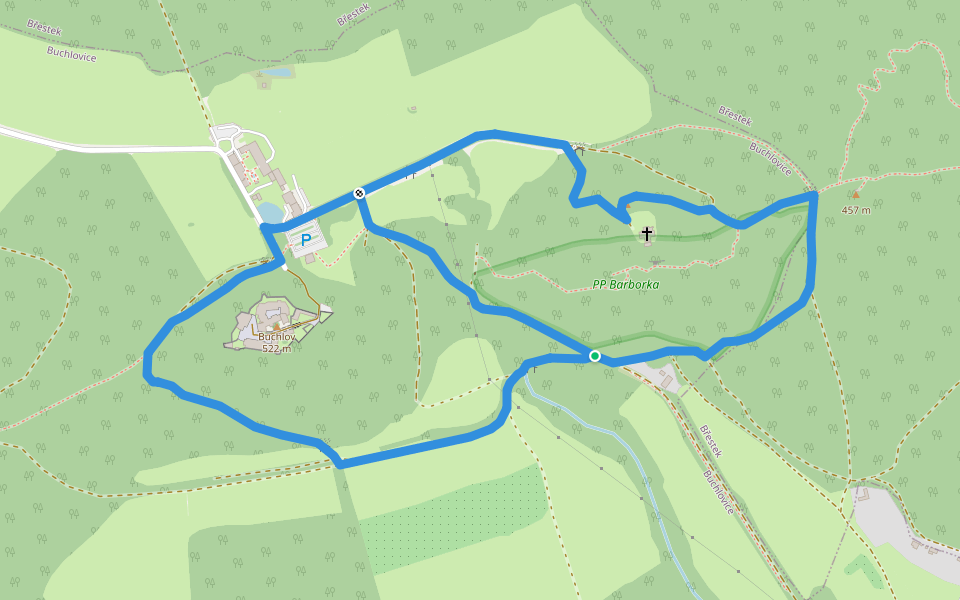 NS Okolo Buchlova walking route map in Buchlovice