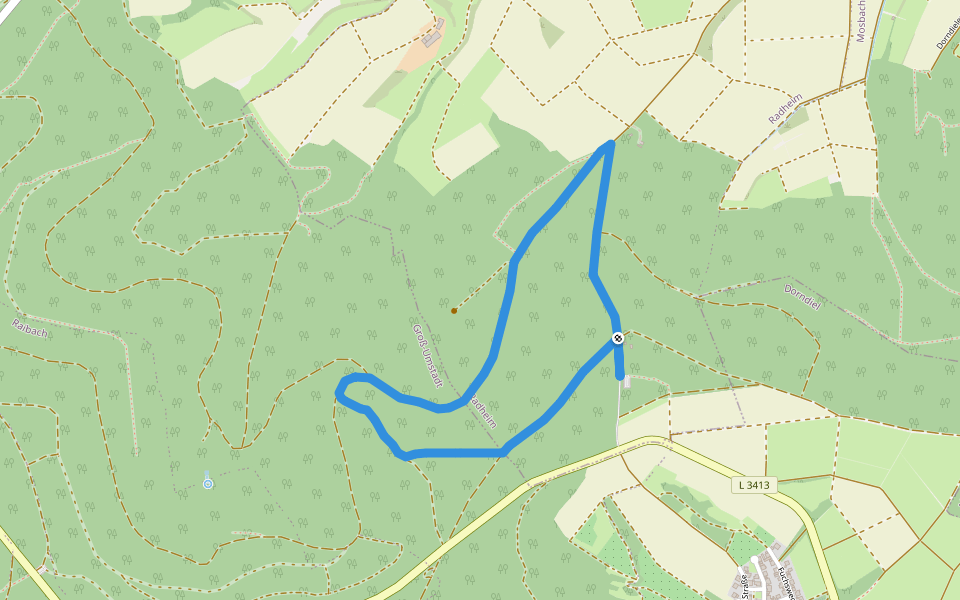 Rundwanderweg Schaafheim Radheimer Turm 2: Zum Ottilienbild walking route map in Schaafheim