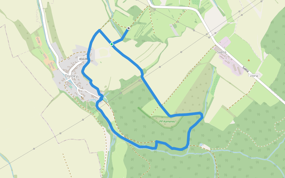 NS Boří walking route map in Zdounky