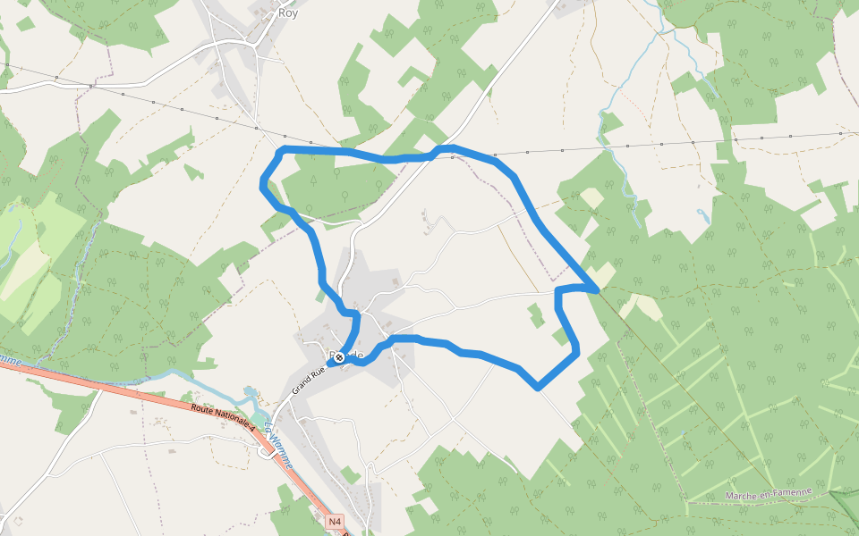 4. Promenade de Chateaubriand walking route map in Nassogne