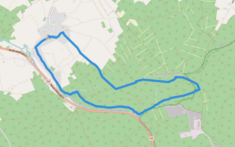 5. Promenade de la Pisserotte walking route map in Nassogne
