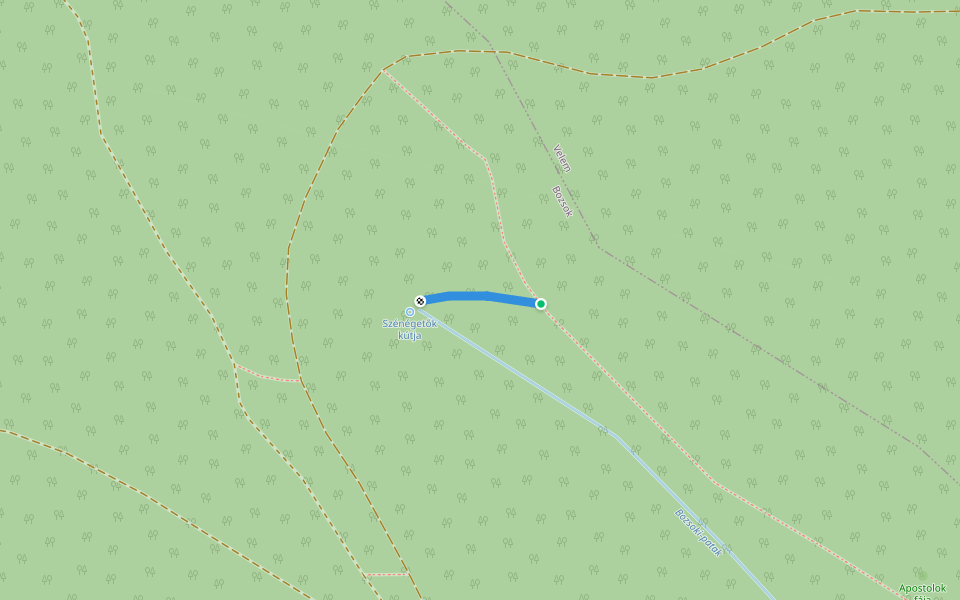 P● walking route map in Velem