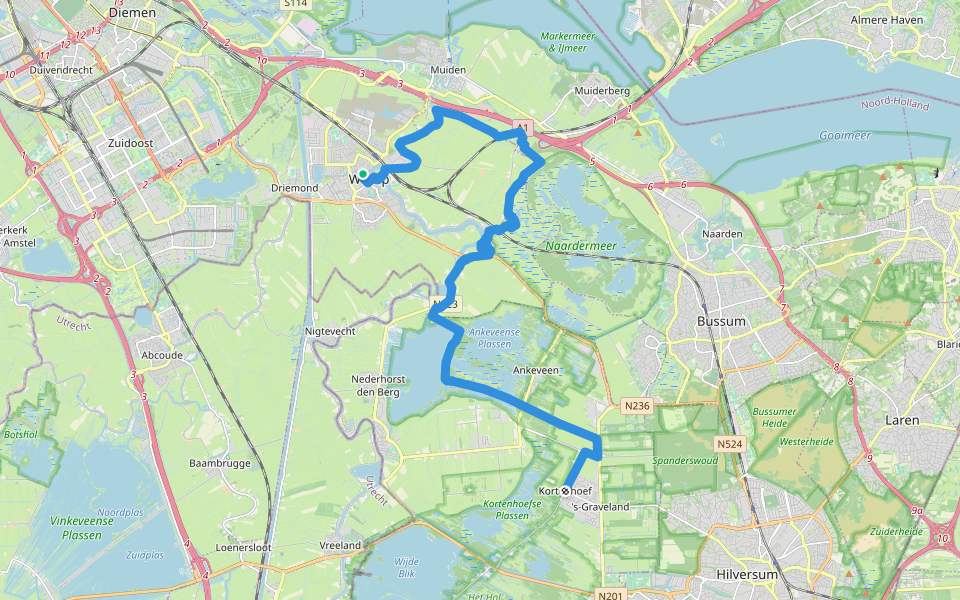 Floris V-pad - 02 walking route map in Weesp