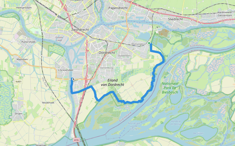 Floris V-pad - 09 walking route map in Dordrecht