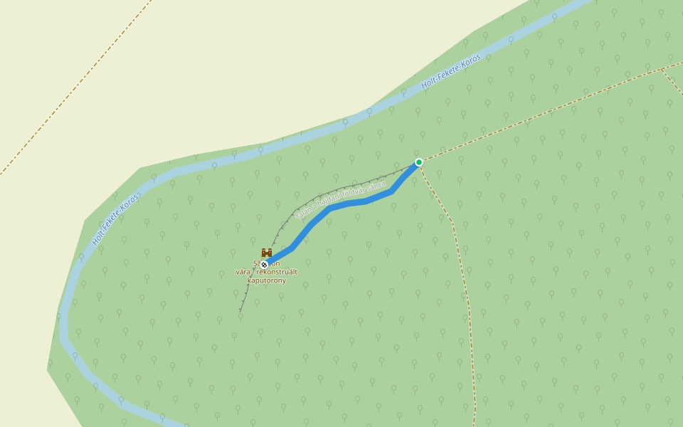 P▙ (Sámson vára) walking route map in Doboz