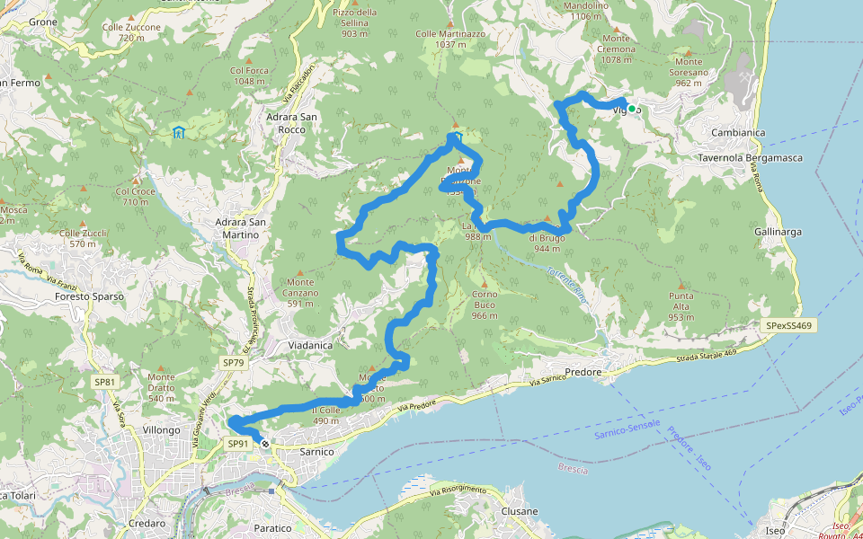Sentiero tra i monti e il lago - Tappa 3 walking route map in Vigolo