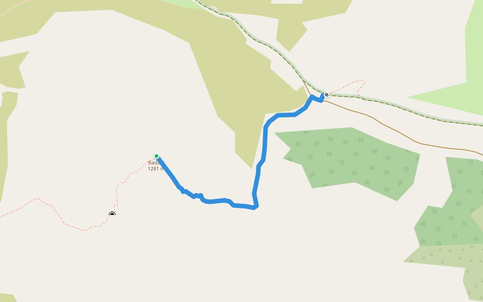 BREZOVAC - BADANJ walking route map in Cetina