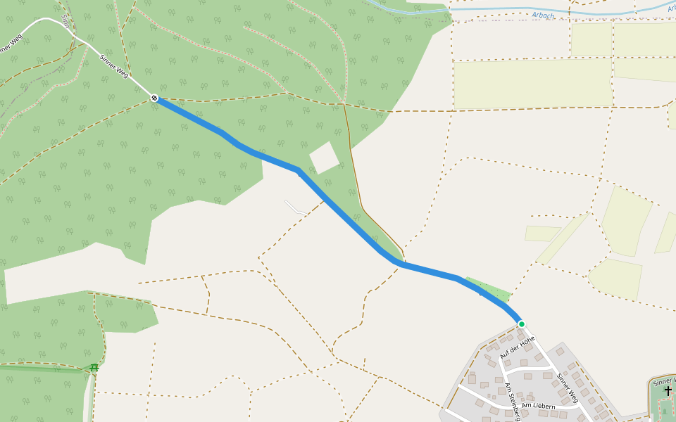 Zugangsweg Extratour Köhlerweg walking route map in Ehringshausen