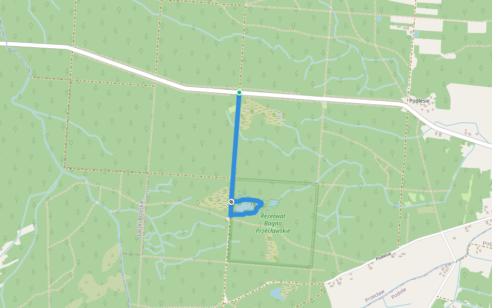 Ścieżka Dydaktyczna Rezerwat Przecławskie Błota walking route map in Przecław