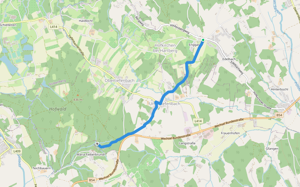 Wanderweg 13a walking route map in Kaindorf bei Hartberg