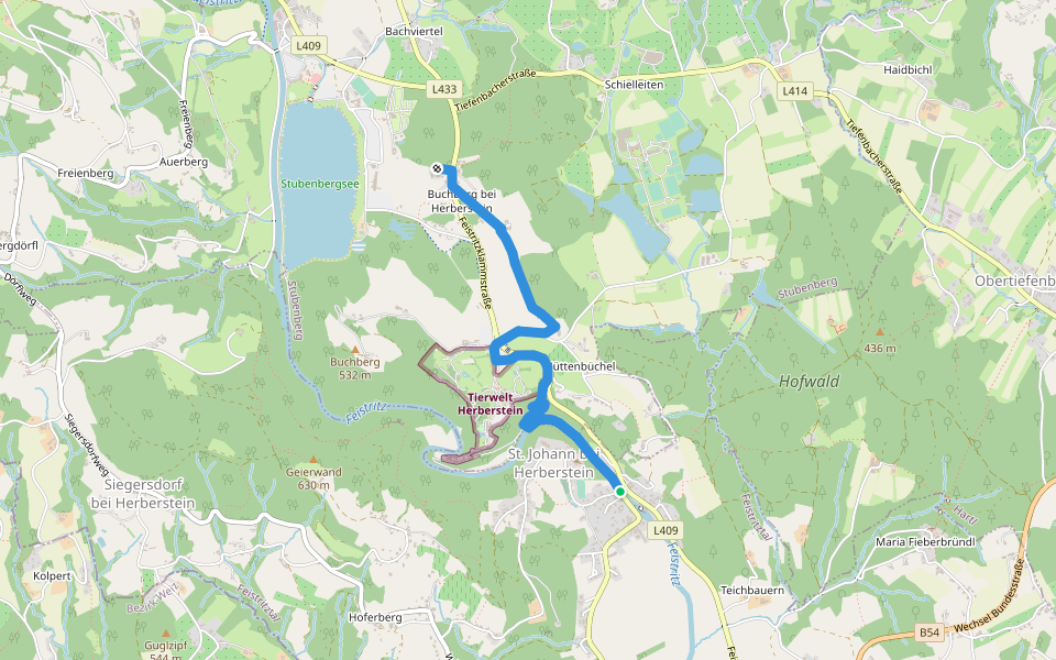 Wanderweg 5 - Tierwelt Hebersteinweg walking route map in Sankt Johann bei Herberstein