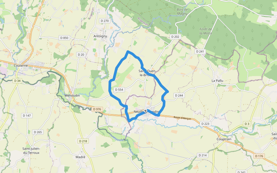Boucle des deux départements walking route map in Neuilly-le-Vendin