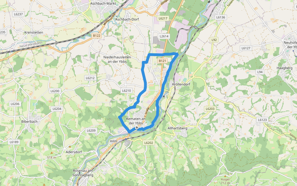 Schneerosenweg walking route map in Kematen an der Ybbs