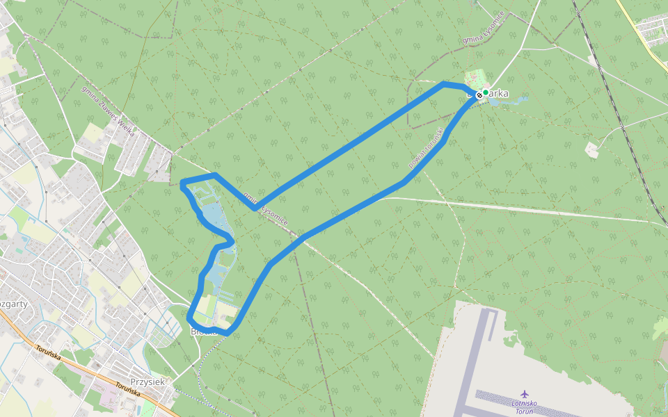 Mozaika Przyrody walking route map in Toruń