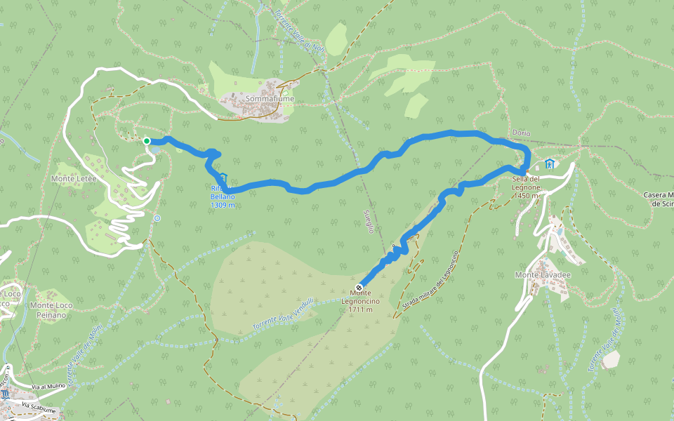 Percorso n.3 "VIE ALTE": Roccolo d'Artesso - Roccoli Lorla - M. Legnoncino
