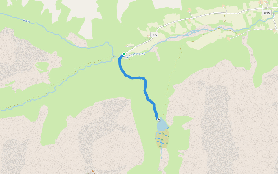 Auf der Troll-Halbinsel walking route map in Dalvik