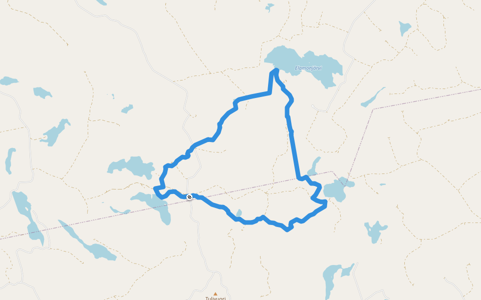 Elamon kierros walking route map in Metsäkulma